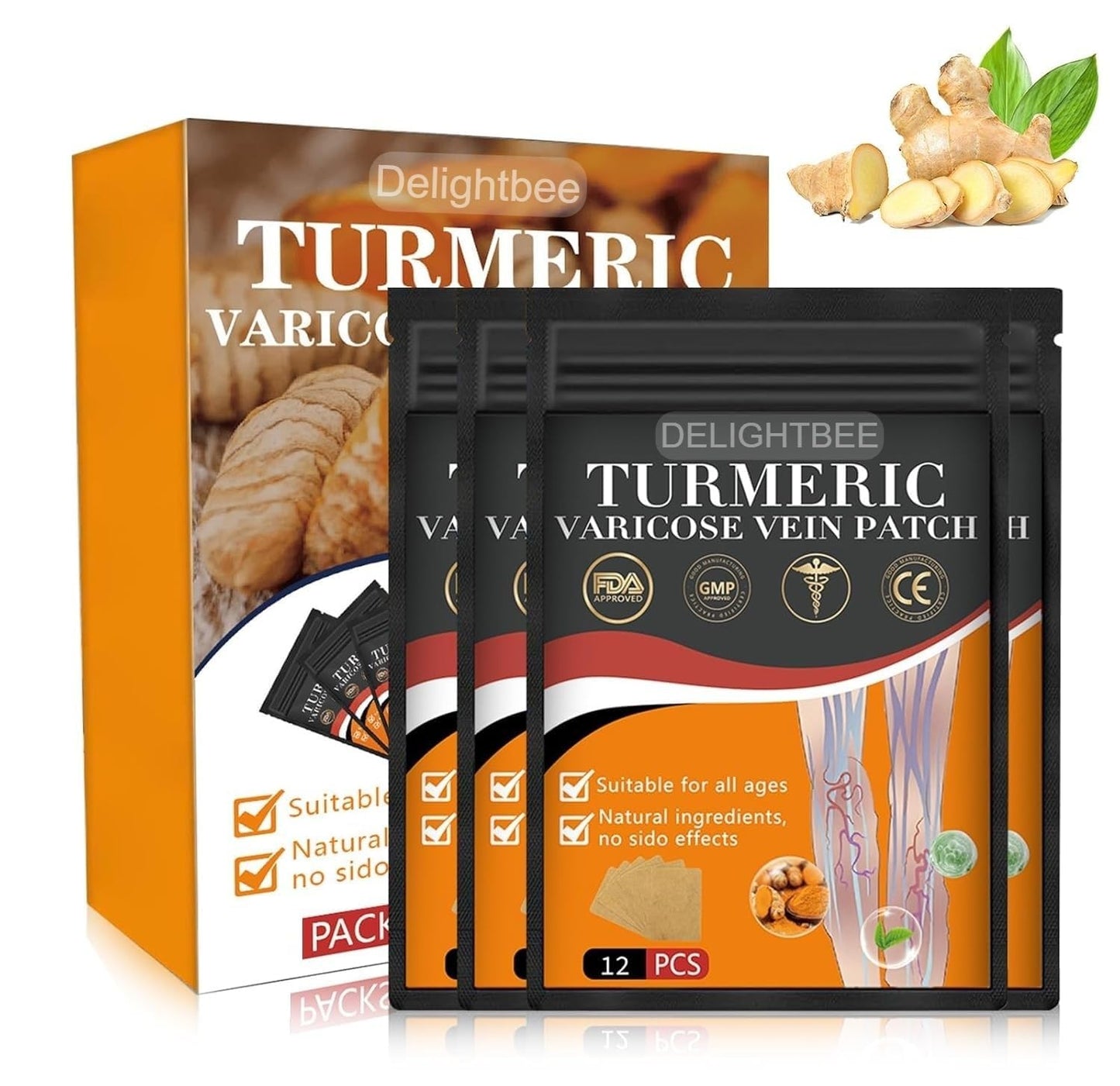 Turmeric Vericose Vein Patch (Pack of 10)